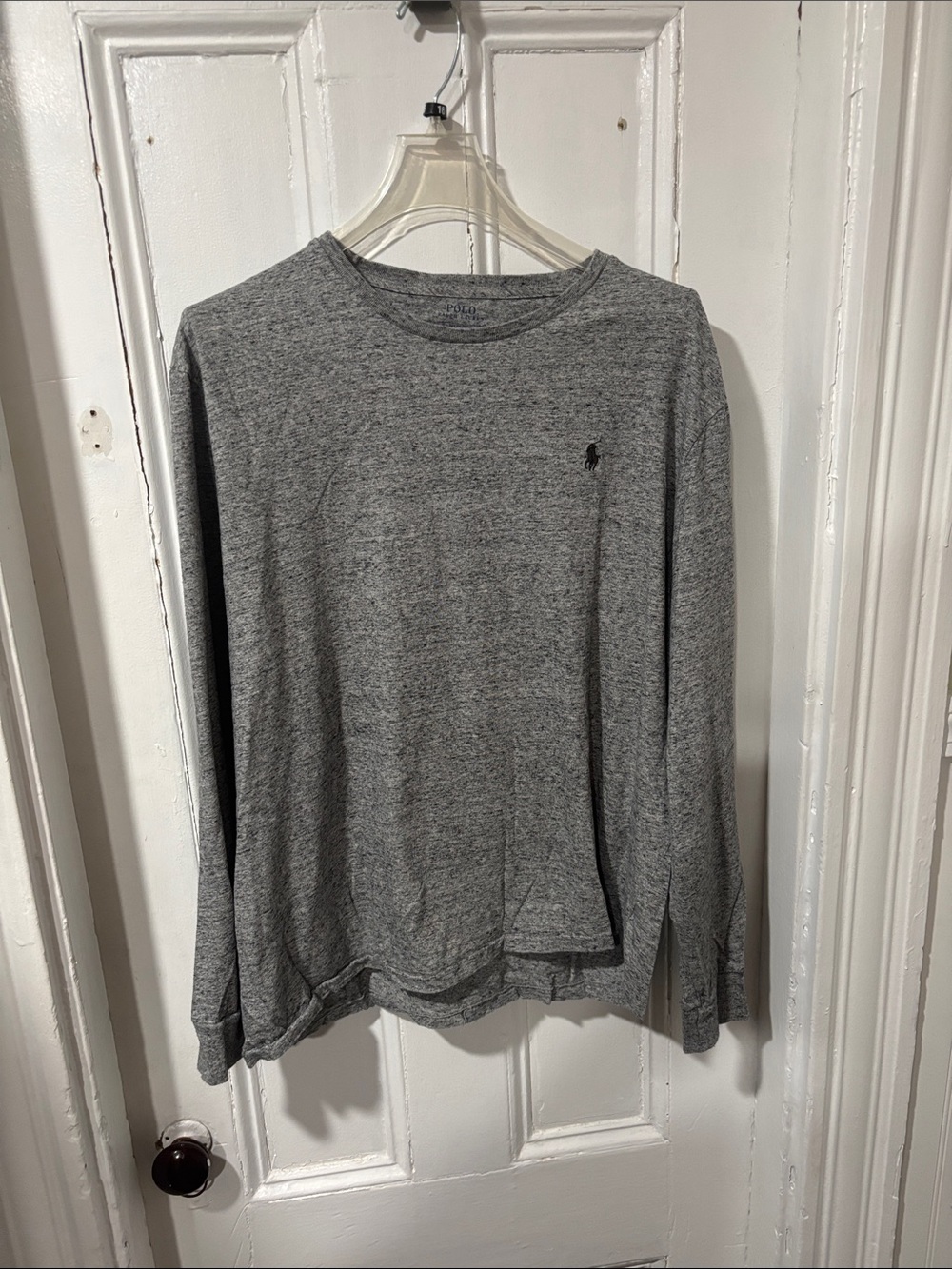 Polo by Ralph Lauren Heather Gray Long Sleeve Crewneck Tee